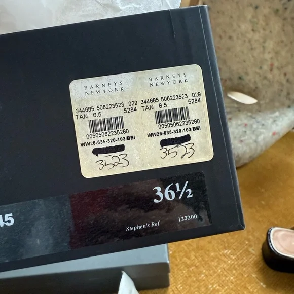 Dries Van Noten Cream & Dark Brown Croc-Embossed Mule Heels 6.5 36 1/2 - Picture 7 of 8